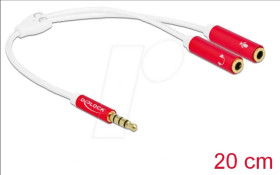 66519 1x 3.5-mm 4-pin jack connector on 2x 4-pin port, 0.2 m