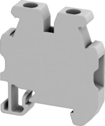 Miniature strip, 2 pole, 0.2-2.5 mm², clamping points: 2, gray, screw connection, 24 A, NSYTRV22M