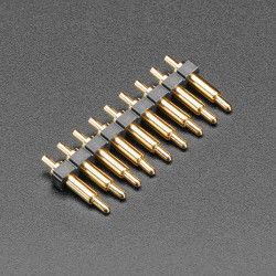 Through Hole Inline Pogo Pin Header - 9 Pins with 0.1" Spacing