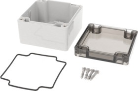 PC enclosure, (L x W x H) 89 x 89 x 61 mm, light gray (RAL 7035), IP66, 1554E2GYSL