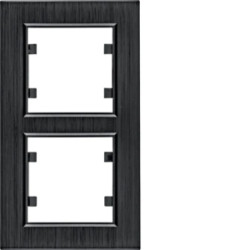 Lumina passion Ramka 2-krotna pionowa aluminium czarne WL9123