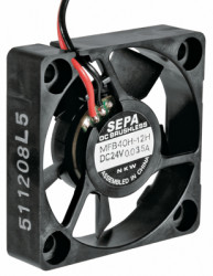 DC axial fan, 12 V, 40 x 40 x 10 mm, 13.2 m³/h, 32 dB, ball bearing, SEPA MFB40H12H