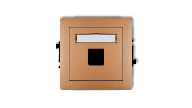 Deco Gniazdo Komputerowe Pojedyncze Bez Modułu Złoty Metalik 8Dgm-1P...