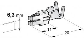 KONEKTOR 11.02050 ZENSKI 6.3MM