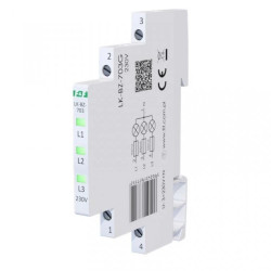 Lampka modułowa 3-fazowa z zabezpieczeniem zielona 1/3S LED 230V LK-BZ-703G