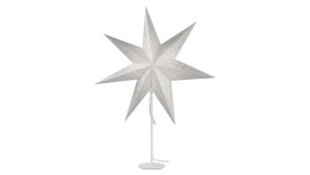 Dekoracje - Świecznik Biały, Papierowa Gwiazda Beżowa, 67X45 Cm, Na Żarówkę...