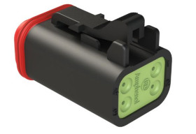 Złącze kabla 4-pinowe Amphenol Industrial 2-rzędowe Żeński 13A AT Połączenie zagniatane Gniazdo