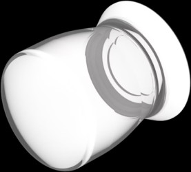 Protective cap, Ø 40 mm, silicone, transparent, for emergency stop pushbutton, 45-542.1K00