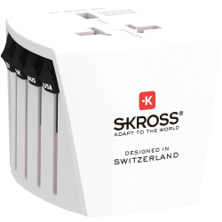 Skross 1.500230-1 Travel Adapter EU to UK for Earthed and Euro Plugs