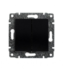 VENA Łącznik świecznikowy z klawiszem bez ramki 16AX250V czarny mat 510915