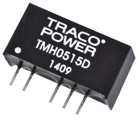 Przetwornica DC-DC, 2W, Uwe 4,5 → 5,5 V DC, Uwy ±15V dc, Iwy 66mA Nie, TRACOPOWER Nie