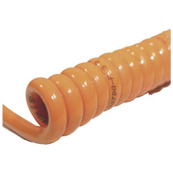 BKL 1506144 Spiral Cable 1200/4800mm 2x1.5mm&#xB2; Orange 1pc