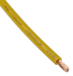 Przewód montażowy 1mm2 Żółty RS PRO 600 V dł. 30m 57/0,15 mm +100°C