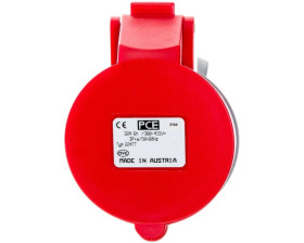 Gniazdo przenośne 32A 4P 400V czerwone IP44 TURBO SHARK 224-6TT