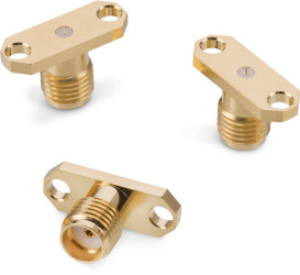 Złącze koncentryczne Montaż na kołnierzu Żeński typ złącza Złącze SMA 18GHz Lutowane