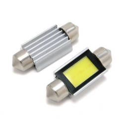 ŻARÓWKA LED 12V C5W 1.3W COB BIAŁA 31mm.