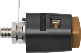 Quick pressure clamp, brown, 30 VAC/60 VDC, 16 A, solder connection/cable lug, nickel-plated, SDK 504 / BR