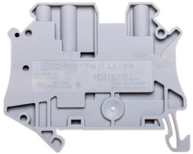 Złączka szynowa 3-przewodowa 0,14-4mm2 szara UT 2,5-TWIN 3044513 /50szt./