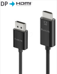 IS2001-015 DisplayPort 1.2 cable, DP-HDMI, 4K 60 Hz, black, 1.5 m