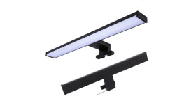Lampa Led Łazienkowa Czarny 8W 40Cm Na Lustro Lub Szafke