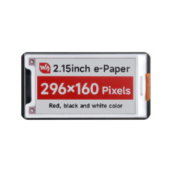 Moduł wyświetlacza e-Paper (B) 2.15″ E-Ink 296×160 z HAT do Raspberry Pi - Waveshare 28916
