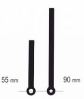 UM213Y.09C Komplet wskazówek: godzinowa 55mm, minutowa 90mm - typu pałka, czarne - typu Y