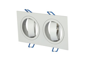 VT-783 Oczko halogenowe Spot trzonek: 2xGU10 kwadratowa biały 3607 V-TAC