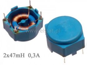 RSD 42H2203 2x47mH 0,3A 250V R-12,5