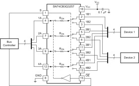 3.3-V, 2:1 (SPDT), 4-channel general-purpose FET bus switch