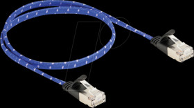 80382 RJ45 flat ribbon network cable Cat.6A U/FTP 0.5 m blue