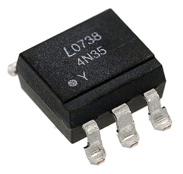 Transoptor 4N35S-TA1 z tranzystorem 1-kanałowy DC 100% PDIP 6 Lite-On