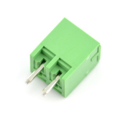 Listwa montażowa męska, 2-pinowa, raster 3,5mm, pionowa, zabudowana