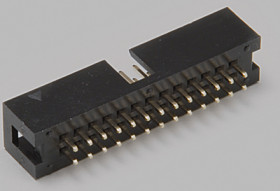 Pin header, 20 pole, pitch 2.54 mm, straight, black, 10120560