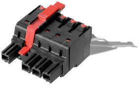 Weidmüller 2627800000 Obudowa złącza pin żeńskiego na kabel BUF 10.16IT/04/180MF4SH200 AG BK BX, 20 szt.