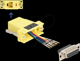 67091 Adapter D-Sub 15 Pin jack > RJ12 jack Mounting kit, yellow