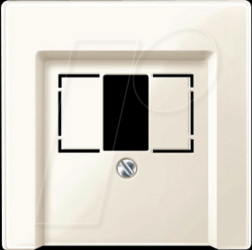 296044 Central plate for TAE/Audio/USB - System M, white, glossy