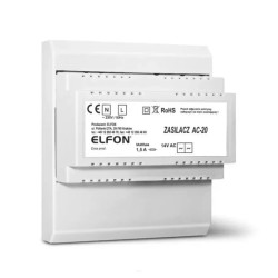AC20 Zasilacz do paneli domofonowych, modułów Elfon OPTIMA