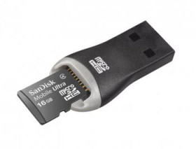 karta pamięci SanDisk MicroSDHC Mobile Ultra 16GB + czytnik USB