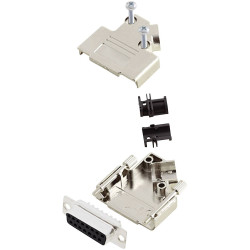 Encitech 6355-0009-14 D-Sub Receptacle Set 37 Pins 45&#xB0; Solder Bucket