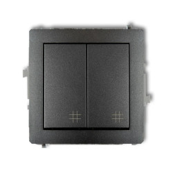 DECO Mechanizm wyłącznika 2 podwójnego krzyżowego grafitowy 11DWP-66