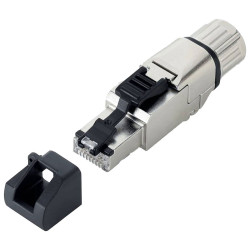 L&#xFC;tze 490176 RJ45 Plug 8-Pin Full Metal Cat.6A Quick Connect AWG 24-22