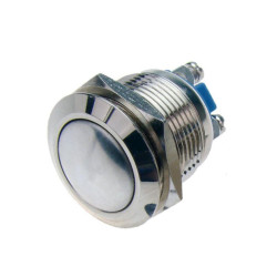 Przycisk PW19W metal/19mm/2p NO wandaloodporny chwilowy 2A/250V