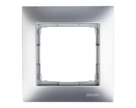 Simon 54 Premium Ramka pojedyncza srebrny mat /do karton-gips/ DRK1/43
