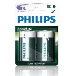 Bateria cynkowo-węglowa R20 / D 1,5V LongLife R20L2B/10 /blister 2szt./