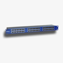 Panel 19, 48 x RJ45 STP kat. 6 (1U) z półką, niebieski DCN/3012IPRL48S-C6-1U