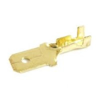 KON-S-MM/10 Konektor męski 4.8mm zaciskany na kabel do 1mm2 - mosiądz 5,0 mm -kpl. 10 szt