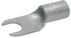 Uninsulated forked cable lug, 4.0-6.0 mm², 6.5 mm, M6, metal, 1650C6