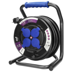 Przedłużacz zwijany 20m 3x2,5mm na bębnie, gumowy olejoodporny, IP44