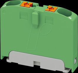 1028071 Distribution block PTFIX, 2x2.5, green