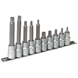 Sealey AK6215 Spline Socket Bit Set 10pc 1/2&quot;sq Drive